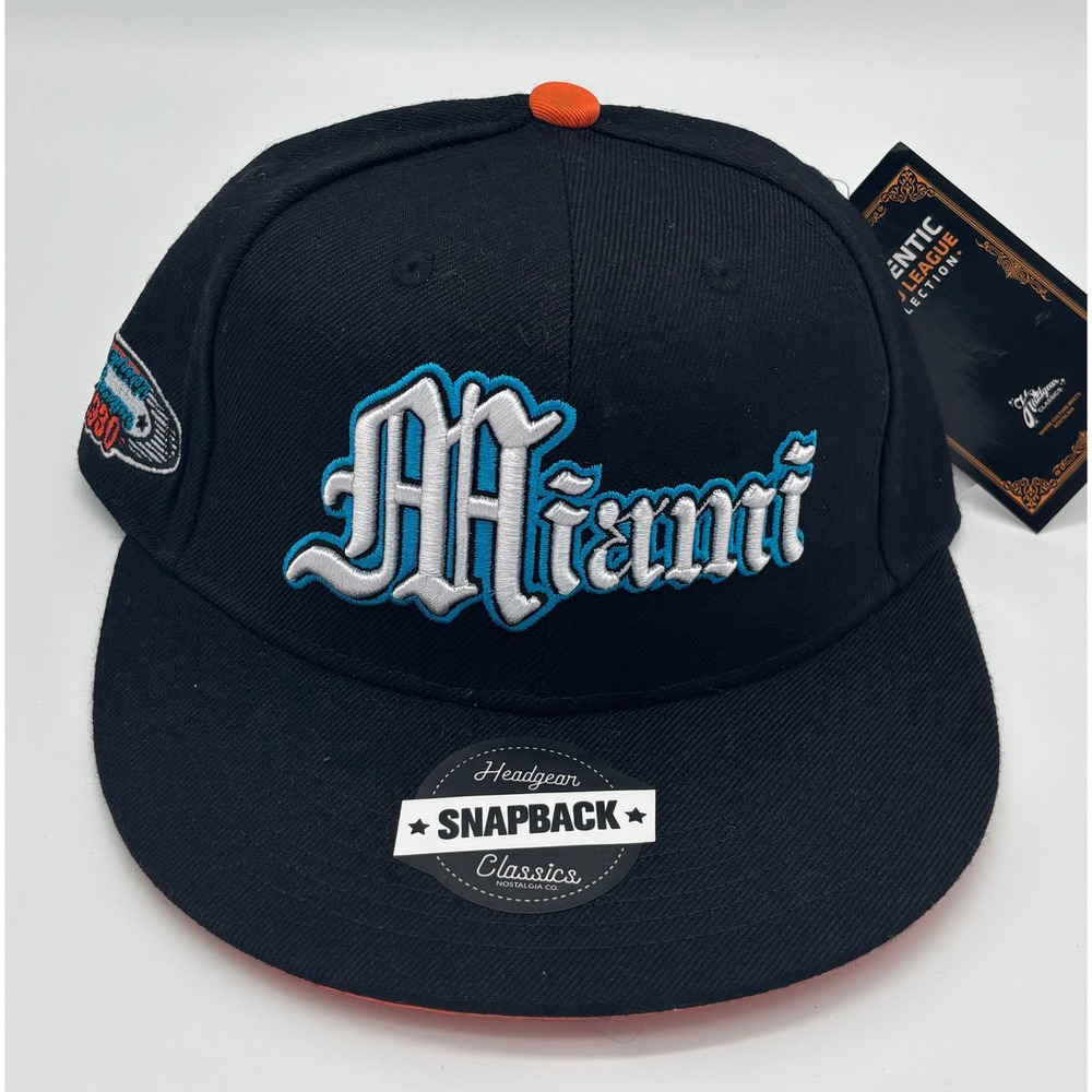 Headgear Classics Miami Giants Black Youth Snapback Hat‎ Negro League